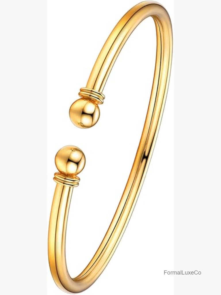 18k Gold Plated Sterling Silver Open Cuff Bracelet Unisex